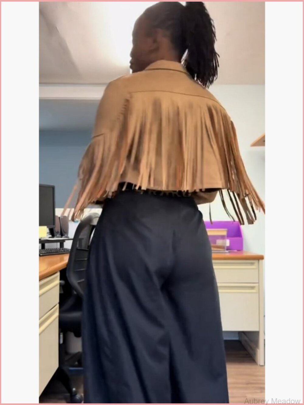 Faux Suede Fringe Cropped Jacket With Lining Western Cowgirl Coat - Picture 6 of 7